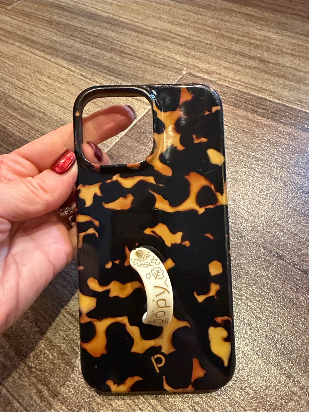 Loopy Tortoiseshell Phone Case - Black & Brown 12 Pro Max